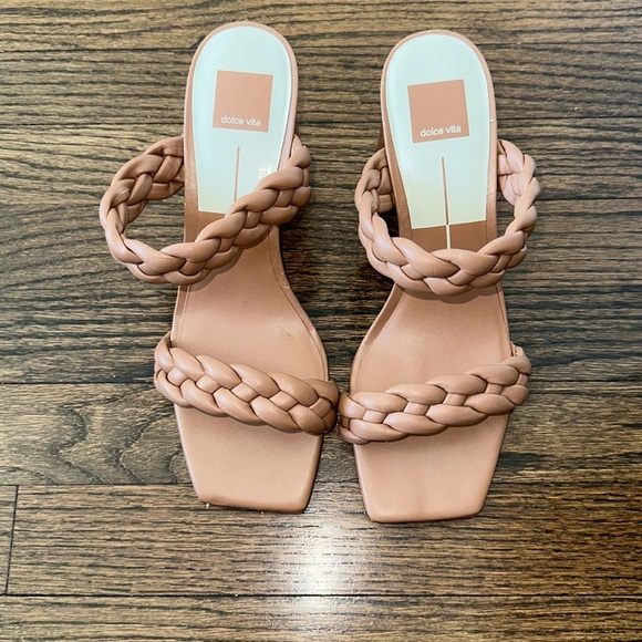 Dolce Vita Shoes - Dolce Vita Neutral Heeled Women’s Slide Dress Braided Rope Strap Sandals Size 10